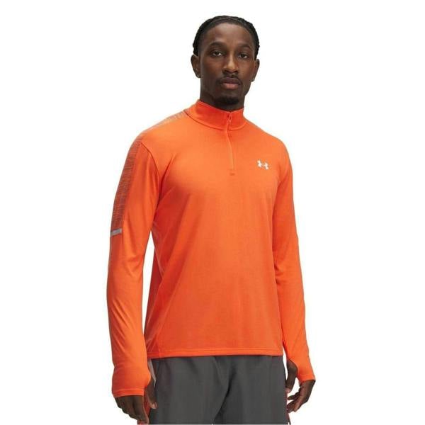 Under Armour Mens Technical Long-Sleeved Running Sweatshirt - Orange - 