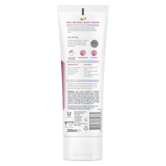 Dove Pro Retinol Firming Body Serum 6 Pack, Collagen Peptides & Vitamin, 6x200ml