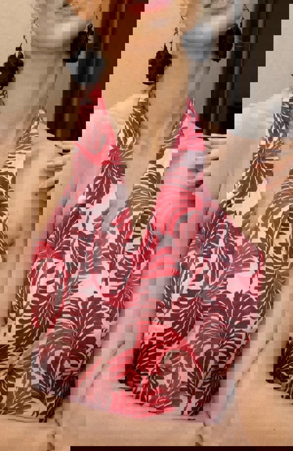 Rewritten London Jamie Dress in Pink Fan Print