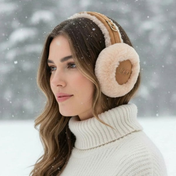 Leather Company Womens Sheepskin Shearling Winter Ear Muffs