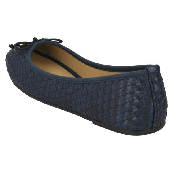 Spot On Ladies Spot On Weaved Design Ballerinas F80381