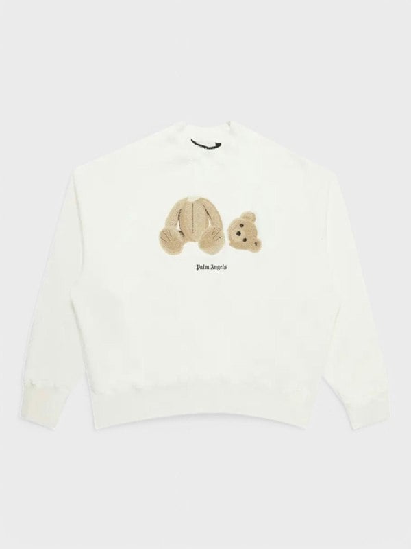 Palm Angels Bear Crewneck Off White/Brown - Supplied FashionPALM ANGELS
