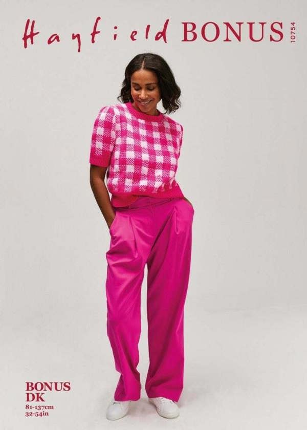 Hayfield Bonus DK Knitting Pattern 10754, Tops for Women, 32 - 54 Inches - Intermediate