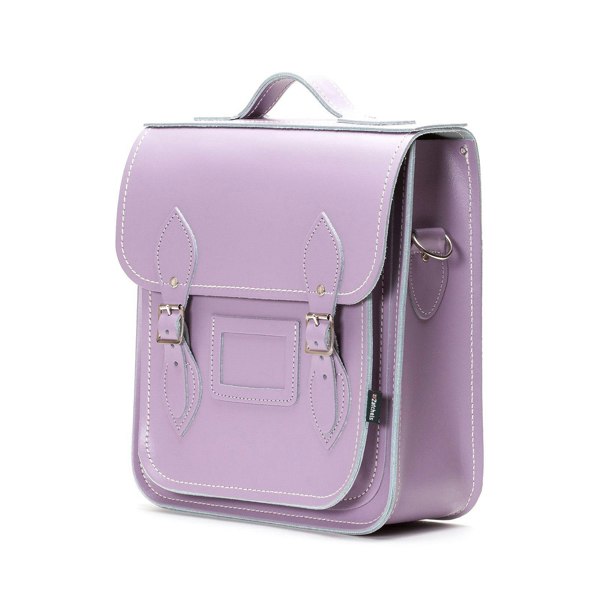 Zatchels Handmade Leather City Backpack - Pastel Violet