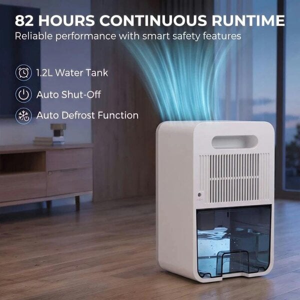Bobobiy 400mL/Day Small Dehumidifier, RGB Mood Lights, Timer, LED Display, Dehumidifier for Home, Bedroom