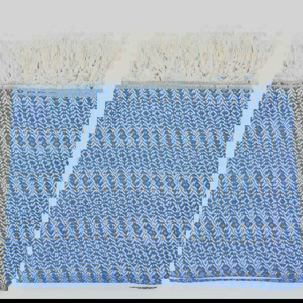 nora cotton throw royal blue