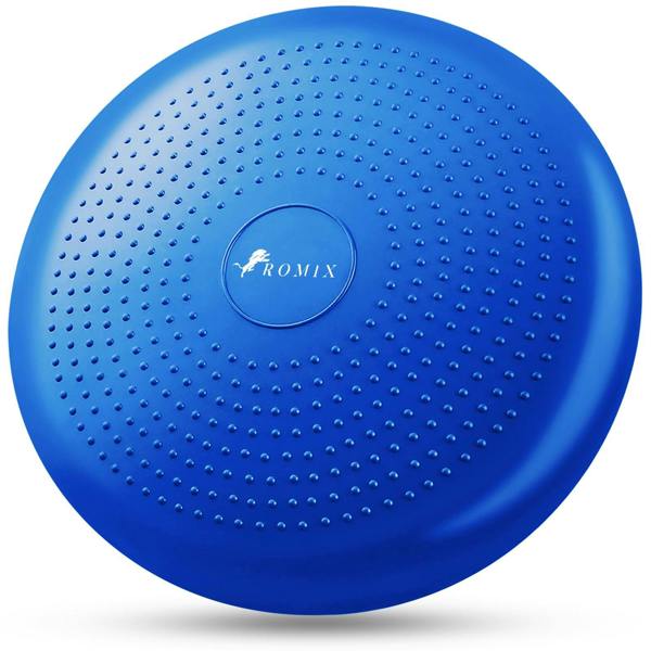 ROMIX Wobble Cushion, 34cm Inflatable Balance Disc with Pump for Core Training and Sitting Posture Support