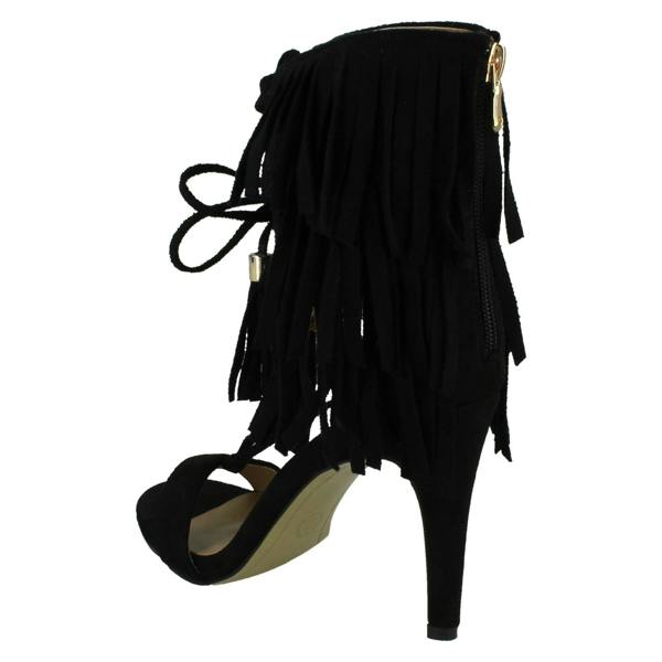 Anne Michelle Ladies Anne Michelle Tassle Open Toe Heels