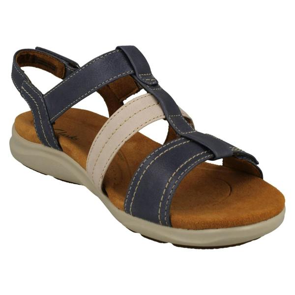 Clarks Ladies Clarks Contour Cushion Strappy Sandals Kitly Step