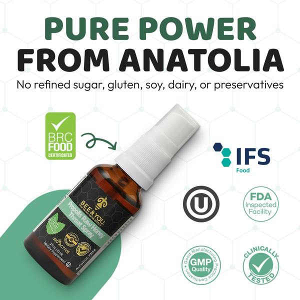 Bee and You Propolis Raw Honey Throat Spray