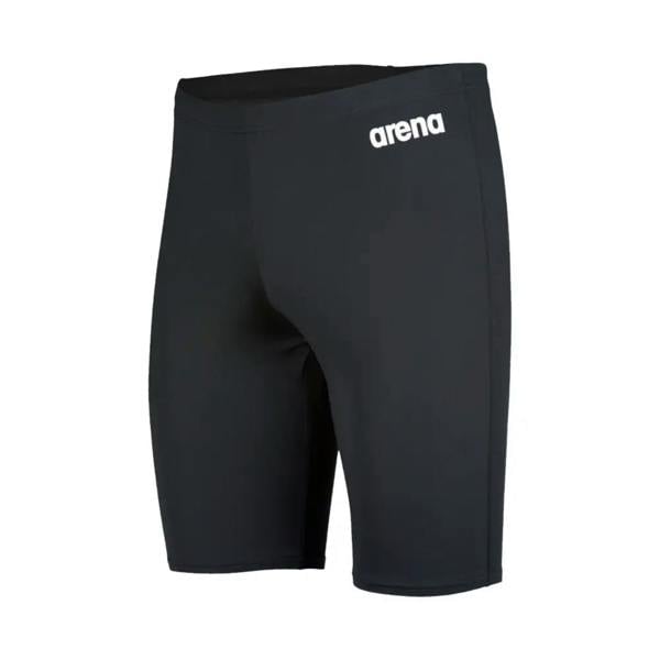 Arena Team Solid Swim Jammer black compression shorts with white logo