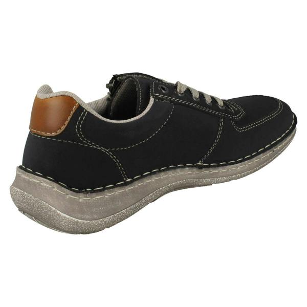 Rieker Mens Rieker Zip Detailed Extra Wide Fitting Shoes 03030