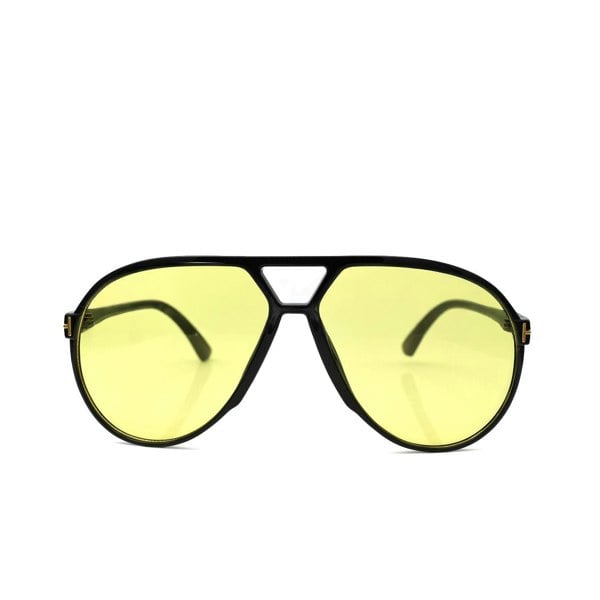 Say It With Toronto Oval Sunglasses - Black & Yellow