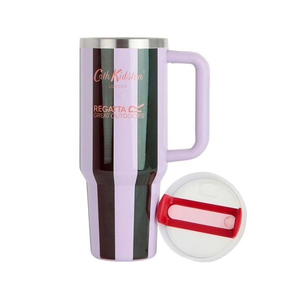 Regatta Striped 1.2L Thermal Mug - Lilac/Candy - 