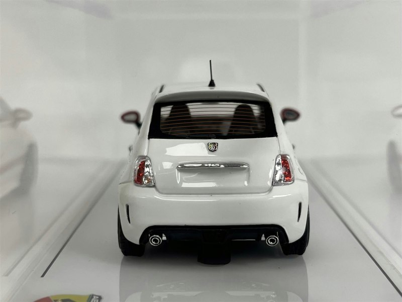 TSM Fiat Abarth 595 Gara White 1:43 Scale TSM 430616