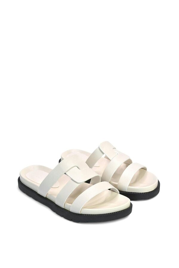 XY LONDON Flat Slider Sandals With Comfortable Footbed