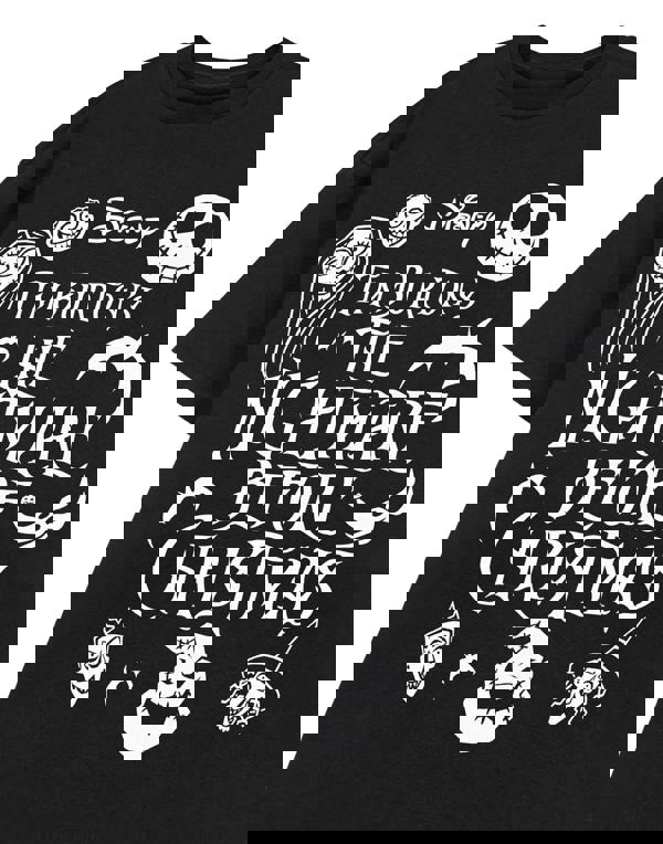 Disney The Nightmare Before Christmas Unisex Black Multi Character Short Sleeved T-Shirt