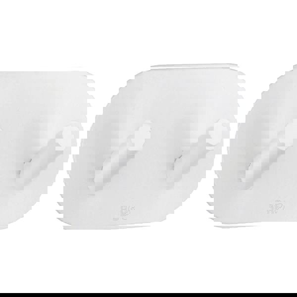 White stainless steel double towel hook