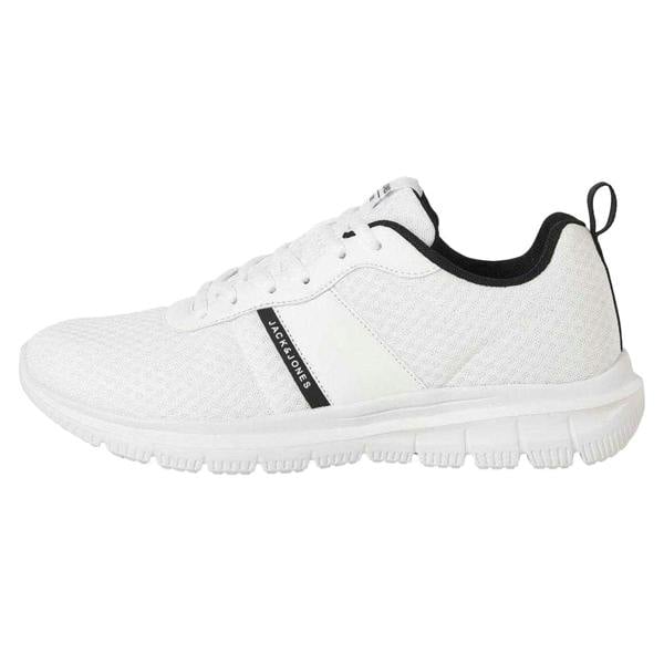 Jack And Jones Mens Mesh Lace Up Trainers - White - 