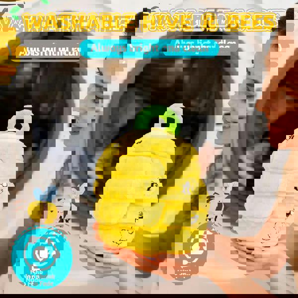 deAO My First Honeybee Soft Plush Playset – Interactive Hide & Seek Beehive Sensory Toy for Babies & Toddlers, Early Learning Gift