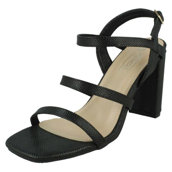 Spot On Ladies Spot On Strappy High Heel Sandal F1R2043