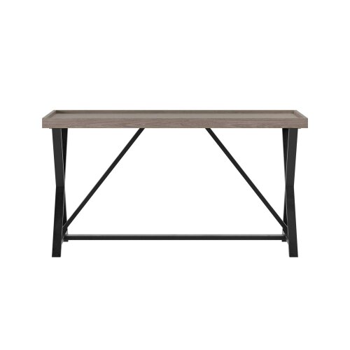 Wyld Haus Trento Aged Grey Oak and Metal Console Table