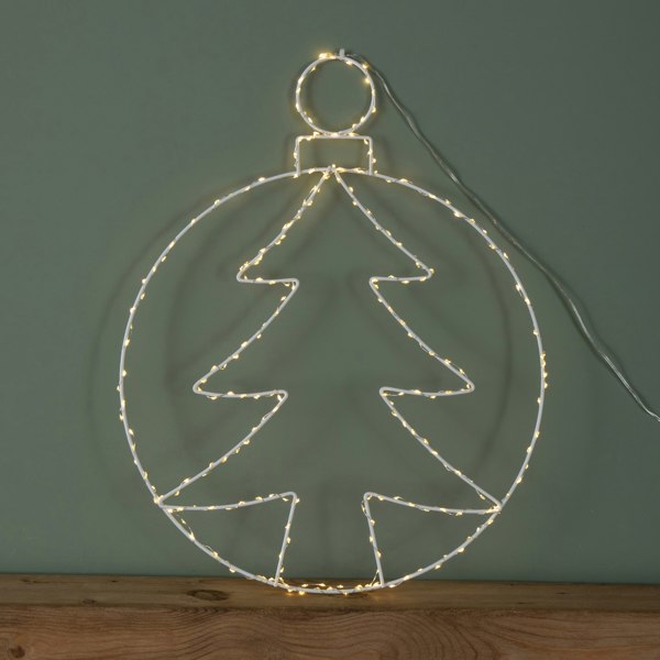 Samuel Alexander 48cm x 38cm Light up Hanging Christmas Tree Bauble with 250 Warm White LEDs