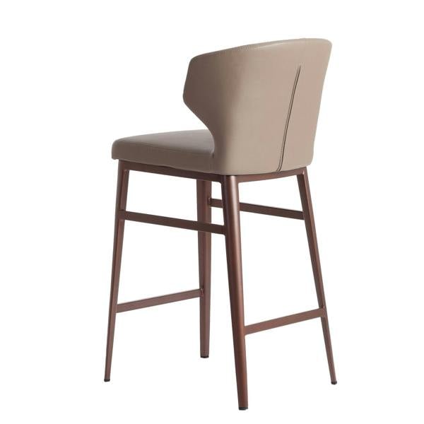 Angel Cerdá Stool in Dark Mink Leatherette 4000