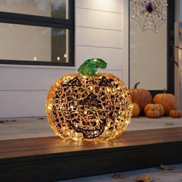 Garden Greatness 3D Soft Acrylic LED Pumpkin Decor