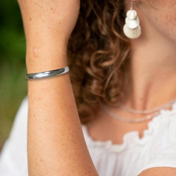 Aye Do Gifts Chunky Silver Bangle for Women