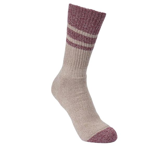 Trespass Womens/Ladies Hadley Hiking Boot Socks (2 Pairs) - Spruce Green/Dark Cherry - 