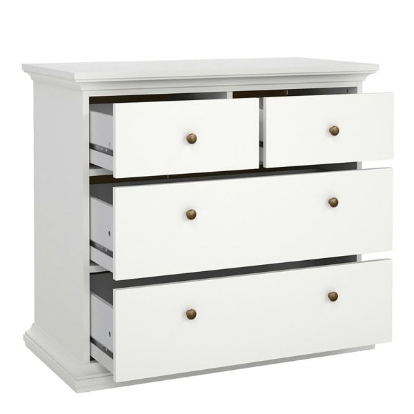 Furniture To Go Paris Chest of 4 Drawers in White