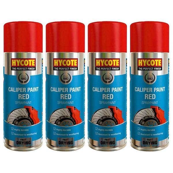 Hycote 4X Hycote Red Caliper Spray Paint 400ml