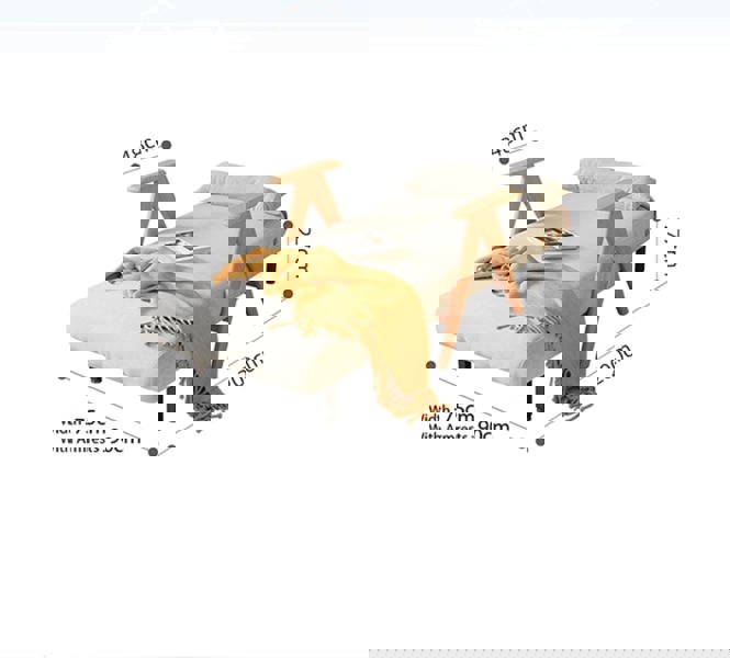 Antonia Single Sofa Bed, Armchair, Linen-Rit Concept-Rit Concept