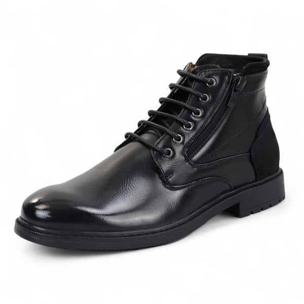 Dolcetto Men's Biker Lace-Up Ankle Boots