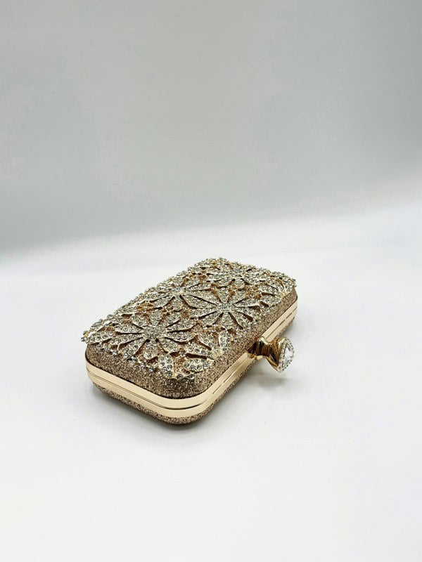 SVNX Daisy Embellished Clutch Bag