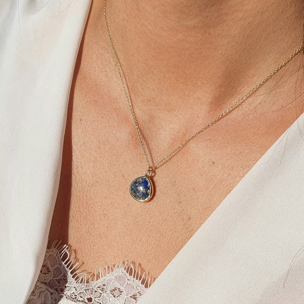 Lapis Lazuli Gold Vermeil Gemstone Necklace - September Birthstone Necklace