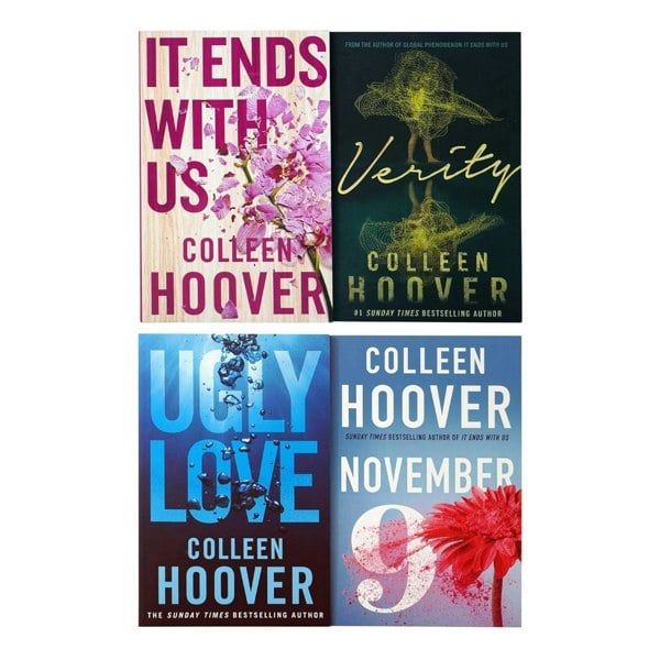 Colleen Hoover Collection 4 Books Set It Ends With Us, Ugly Love, November 9, Verity