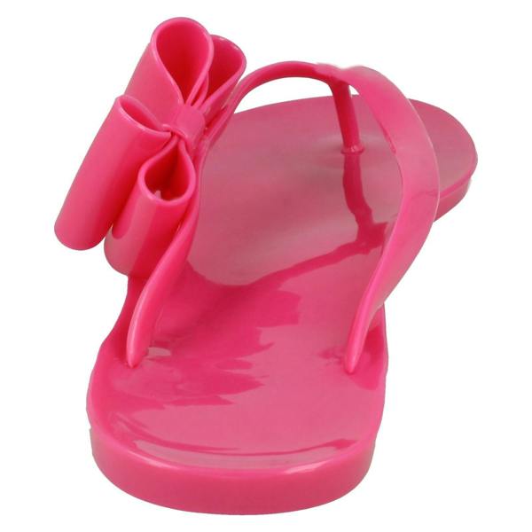 Spot On Ladies Spot On Flat Jelly Toe Post Sandal