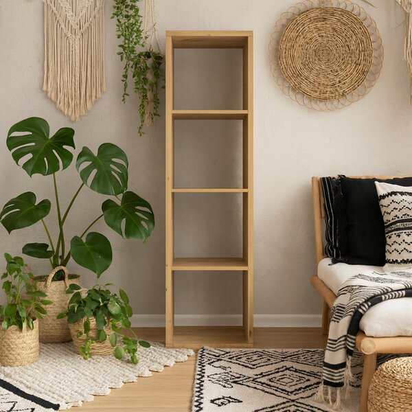 Wyld Haus Shanghai Sonoma Oak 4x1 Storage Unit 3 Shelves