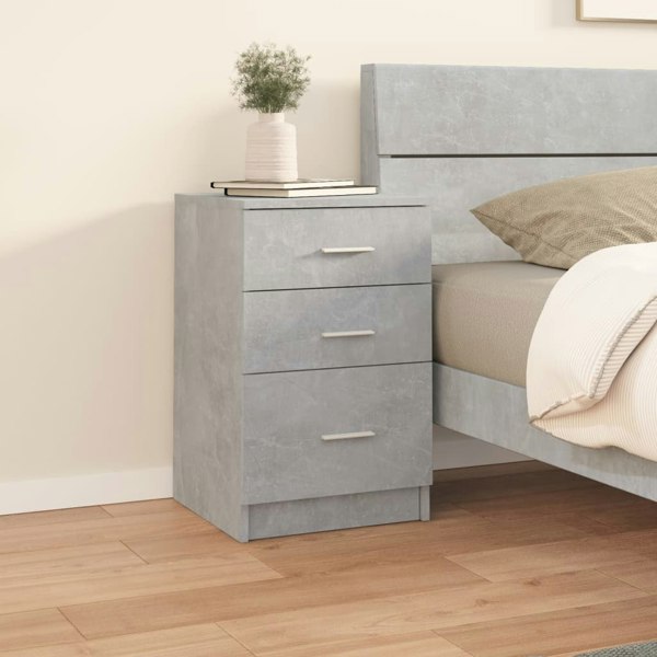 Berkfield Bed Cabinet Concrete Grey 40x40x63 cm Engineered Wood