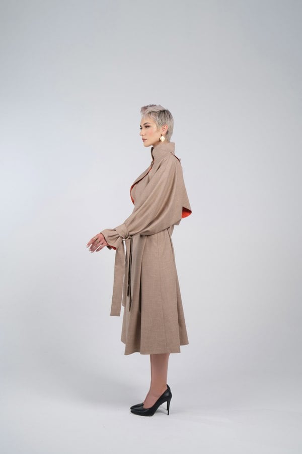 FAMIUO YAL Two Pieces Versatile Trenchcoat