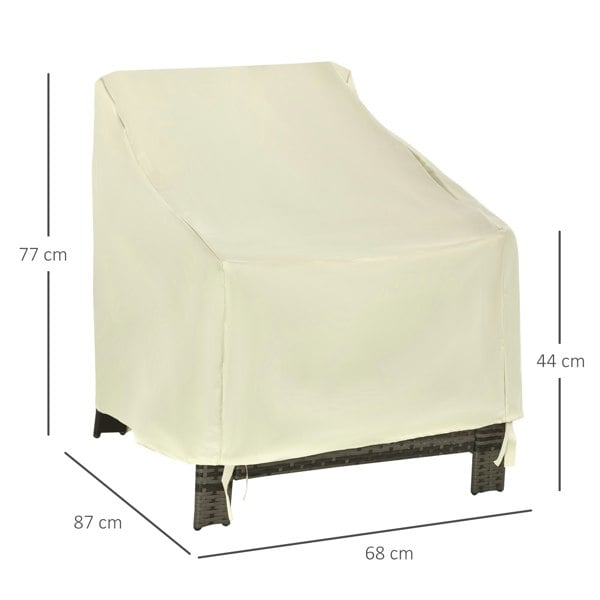 Outsunny Furniture Cover Single Chair Protector 600D Oxford 68x87x44-77cm