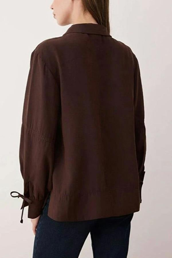 WOVCOR Boho Modal Shirt with Tie Detail