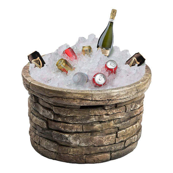 Centurion Supports Fireology SAMUI Beige Majestic Garden and Patio Round Multi-function Heater, Fire Pit, Brazier and Barbecue