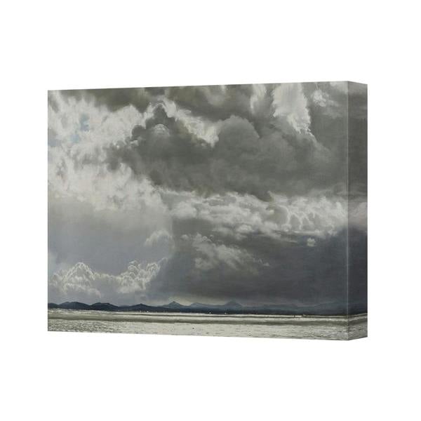 Benjamin Tate Design Stormy Sky Over Sea Canvas Wall Art Moody Seascape Print