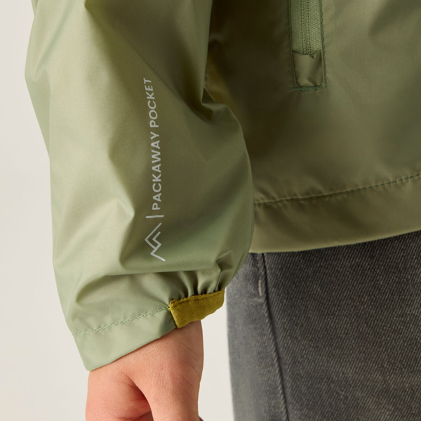 Regatta Kids Lever Waterproof Shell Jacket - Light Sage