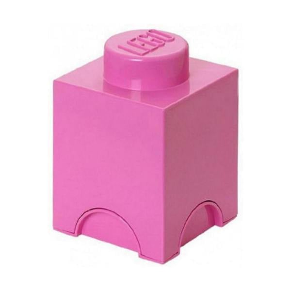 LEGO Round 1-Stud 1.2L Stackable Storage Brick Pink
