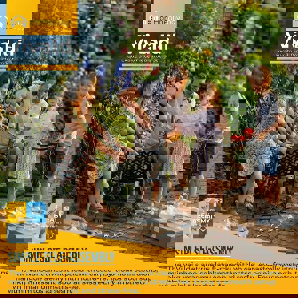 Centurion Supports VIVALDI 3-Piece Aluminium Garden Bistro Set - Round Table with Parasol Hole & 2 Generously Sized Armchairs - Baroque Design (Black)