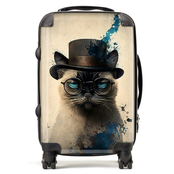 Warren Reed Siamese Cat Splashart Suitcase